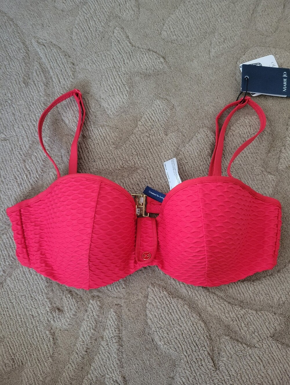 NWT Marie Jo Red Bikini Top